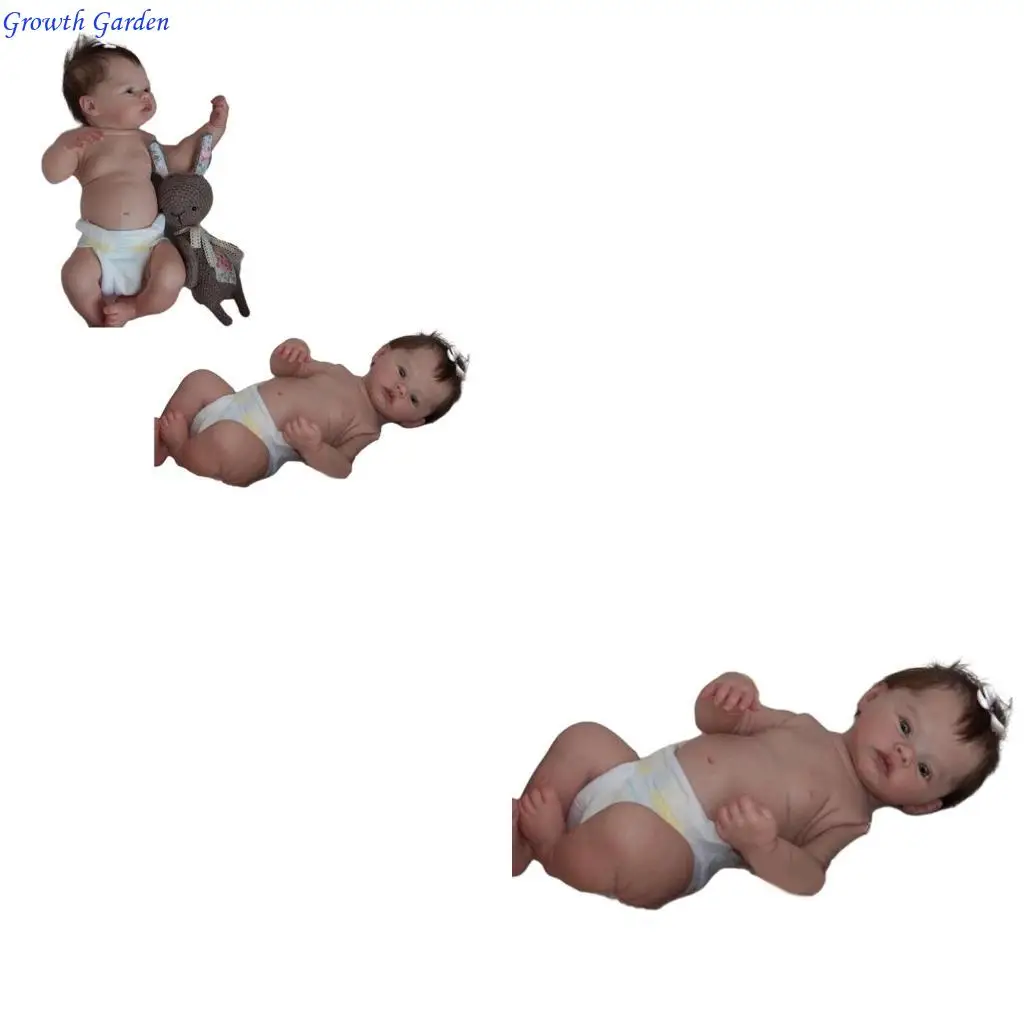 

49cm Realistic Reborns Soft Baby Dolls Life Like Infant Doll with Skin Veins E65D