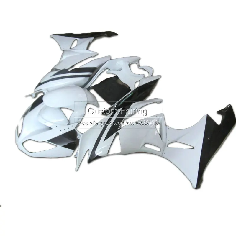 High Quality ABS fairing kit for Kawasaki zx6r ZX-6R 09 10 11 12 Ninja 2009 - 2012 white fairings CD24