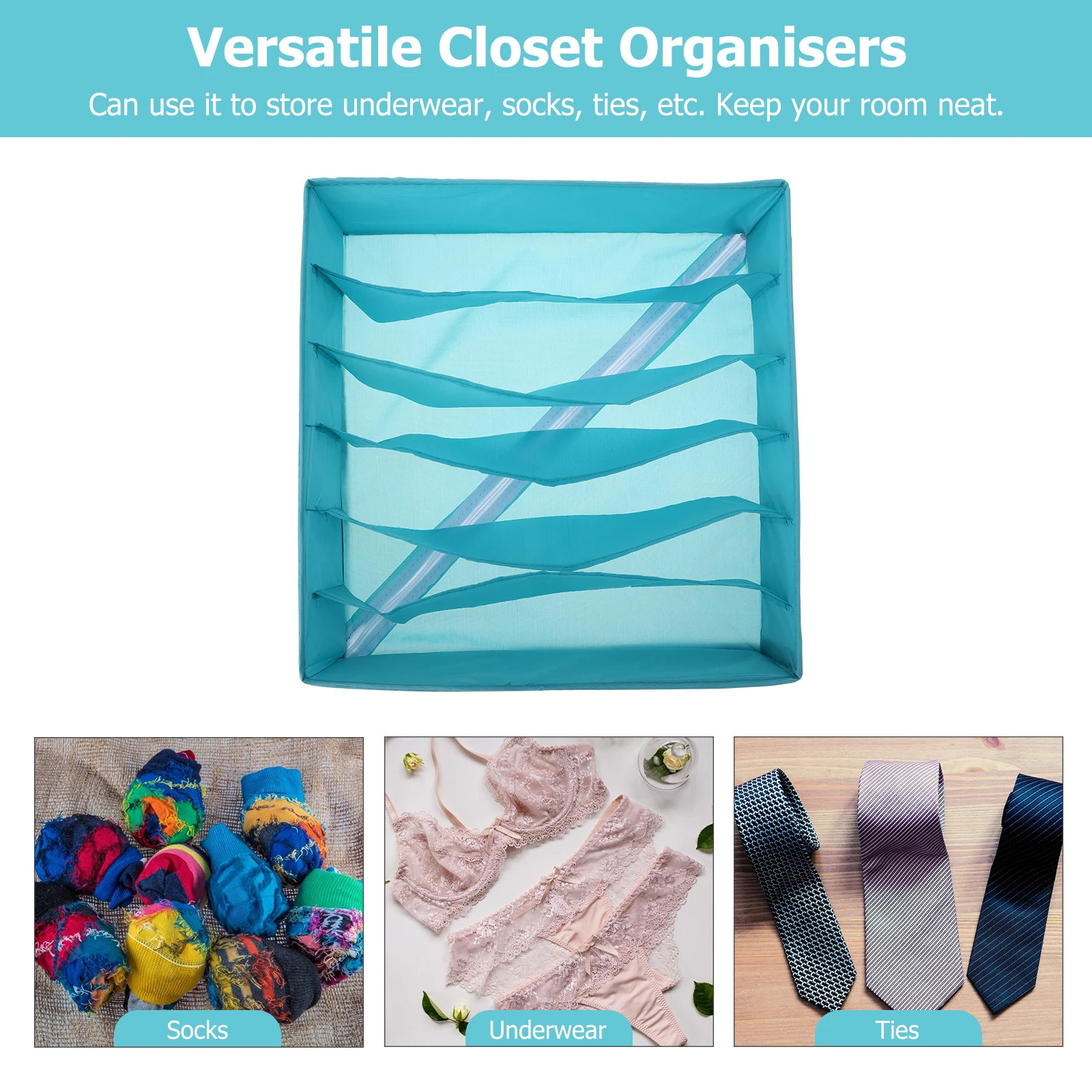 

Underwear Storage Foldable Closet ganizer Drawer Divider Bra Underwear Closet ganizer Polyester Container Bedroom Shelf