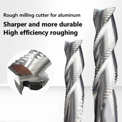 Roughing End Mill HRC55 3 Flutes 3 4 5 6 8-20MM For Aluminum MDF Fiberglass Acrylic Wood Copper Plastic Carbide Milling Cutter