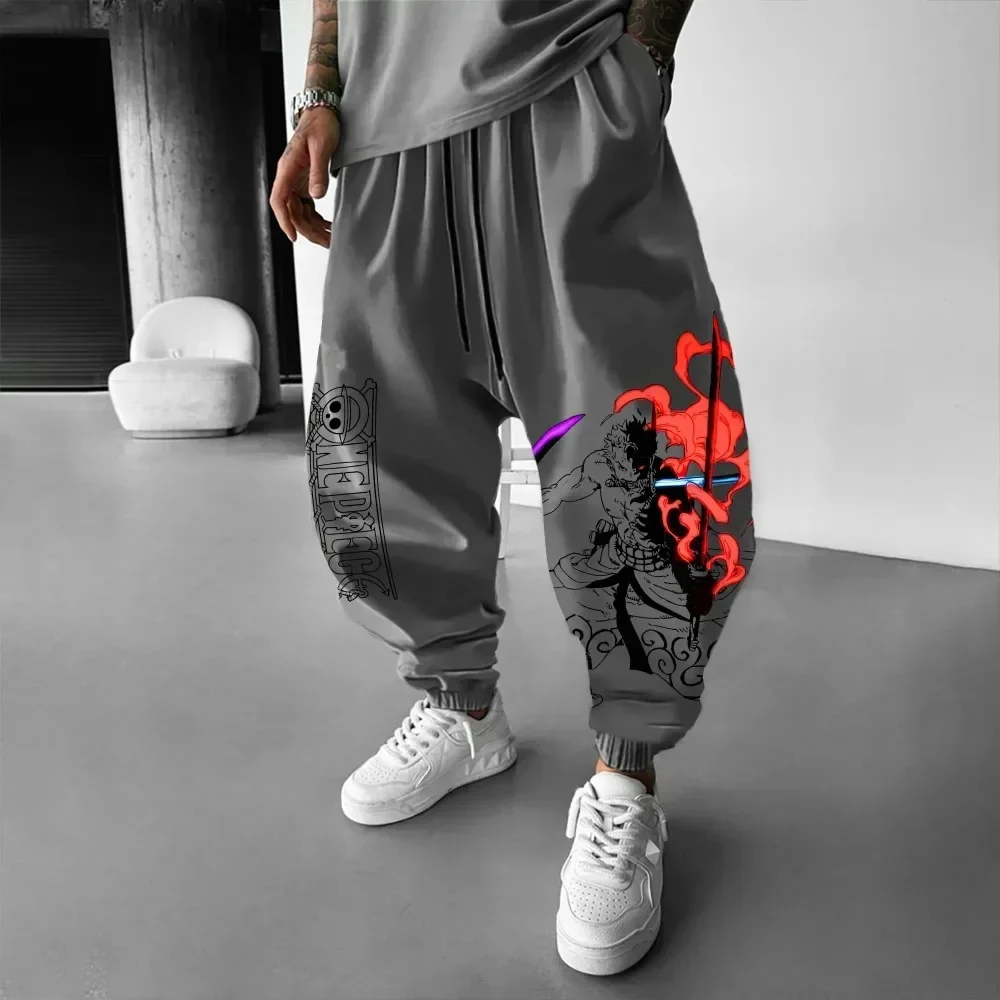 

ONE PIECE Men's Pants Trousers Sweatpants Roronoa Zoro Anime Spring And Autumn Personality Y2k Harajuku Jogger Pants Winter