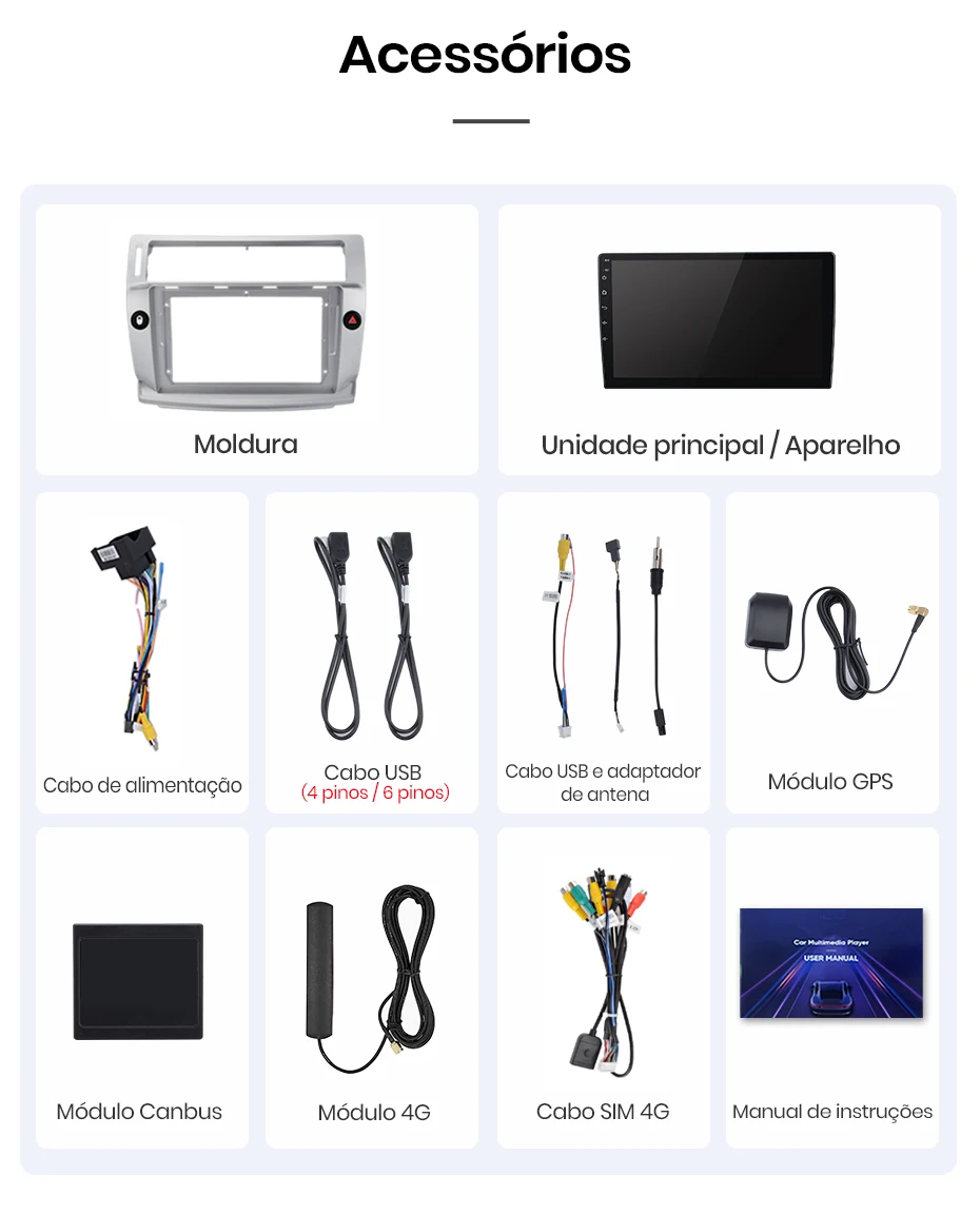 Junsun 8-Kern AI Sprachsteuerung Radio Carplay Android Auto Autoradio für Citroen C4 C-Triomphe C-Quatre 2004-2009 GPS 2din Multimedia – Detail 25