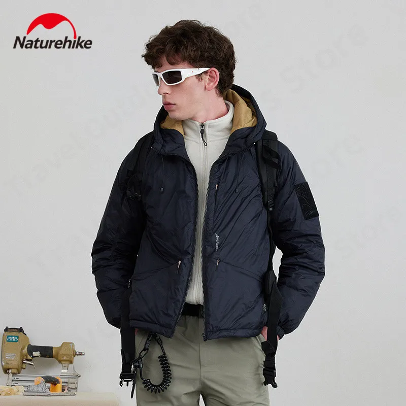 Imagem -06 - Jaqueta de Acampamento Naturehike-thicken para Homens e Mulheres Cabolsa com Capuz à Prova de Vento Quente Outerwear para Caminhadas ao ar Livre Moda Casual Inverno