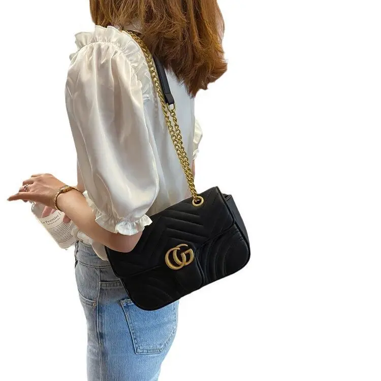 2025年トレンドレディースチェーンバッグ - ニッチデザインクロスボディショルダーバッグ/アンダーアームファッションバッグ