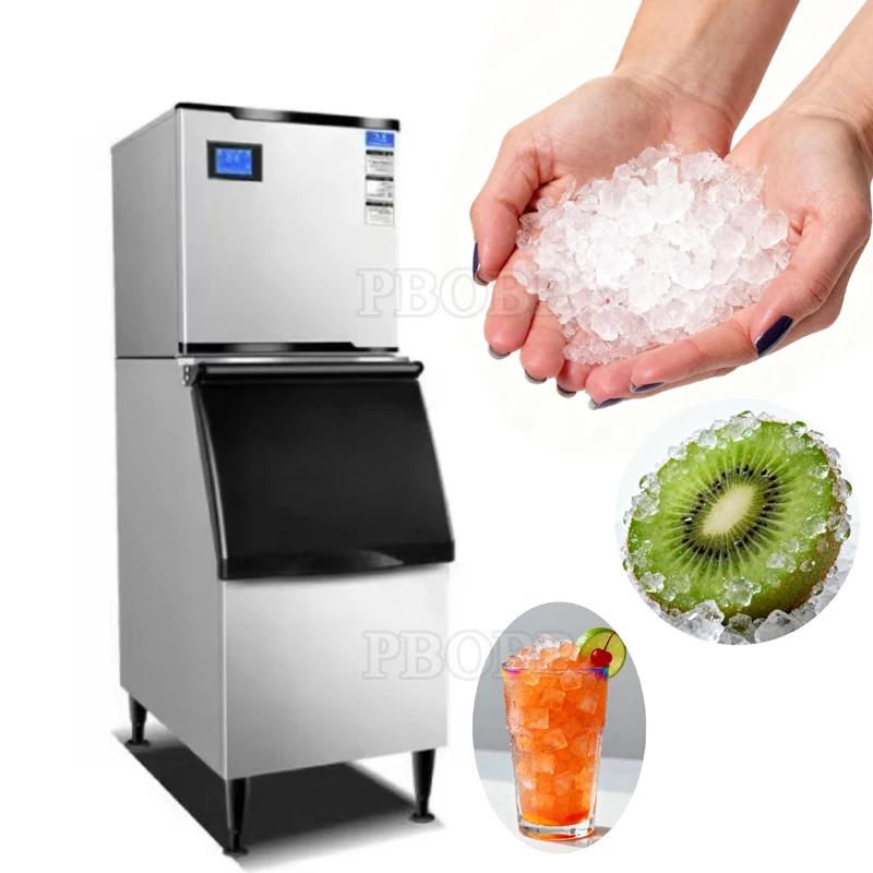 High Productivity Automatic 200kg 440lb Air-cooling Crystal Commercial Cube Ice Making Machine for Food and Beverage Chain