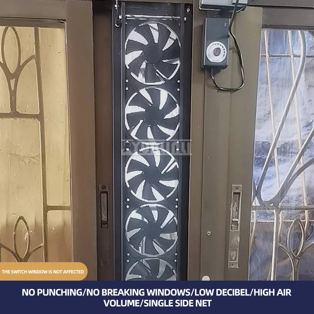 مروحة عادم النافذة آلة العادم الصامتة مروحة الهواء النقي نظام تهوية المطبخ الفعال جهاز تهوية فور كويش