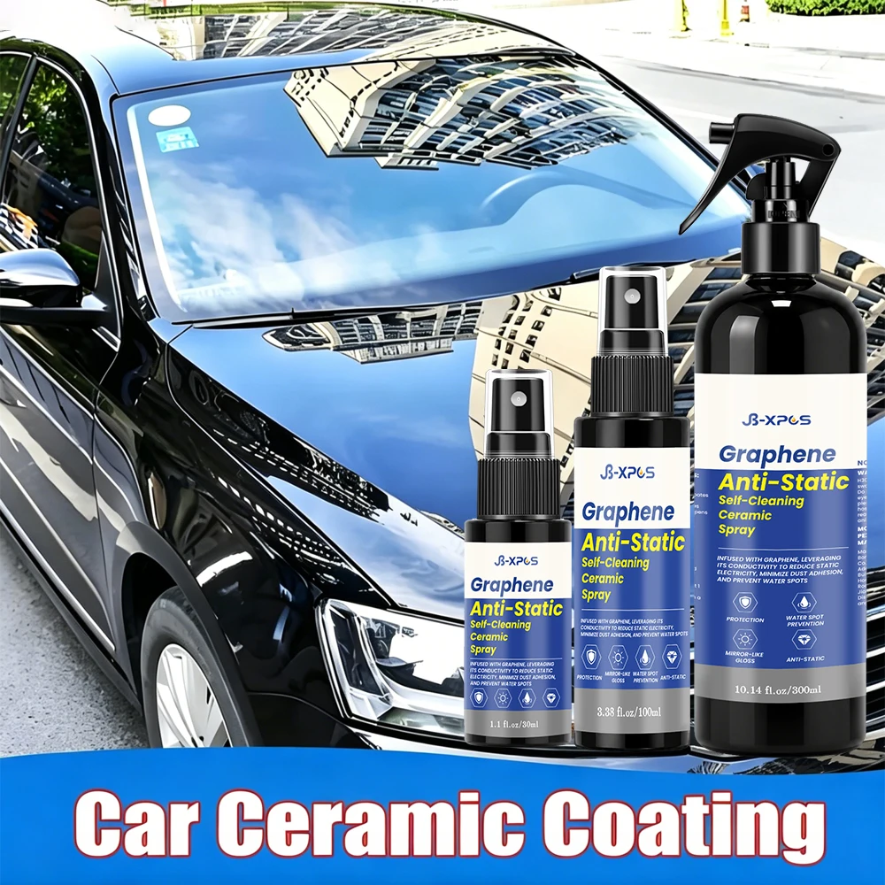 JB‑XPOS Graphene Anti‑Static Self‑Cleaning Ceramic Spray Mirror‑Like Gloss Water Spot Prevention Auto Paint Care YT0301