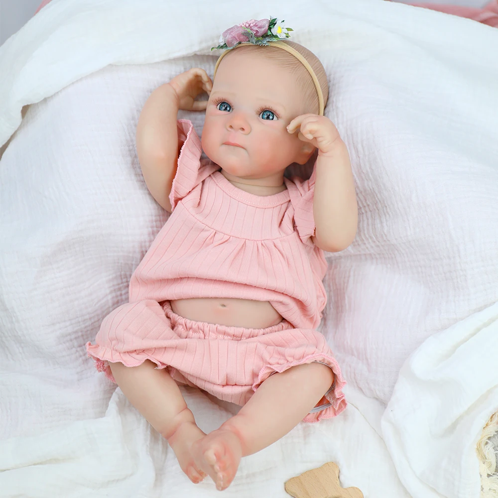 ตุ๊กตาเด็กทารกเกิดใหม่ เบตตี้ ขนาด 19 นิ้ว ทำจากซิลิโคนไวนิลเนื้อนุ่มเหมือนจริง ผมวาดด้วยมือ งานศิลปะ ของสะสม ของขวัญคริสต์มาส