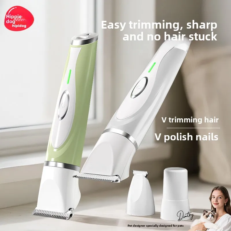 

Rechargeable Pet Grooming Clipper & Nail Care Kit for Dogs and Cats - Quiet Paw Trimmer for Small to Medium Breeds