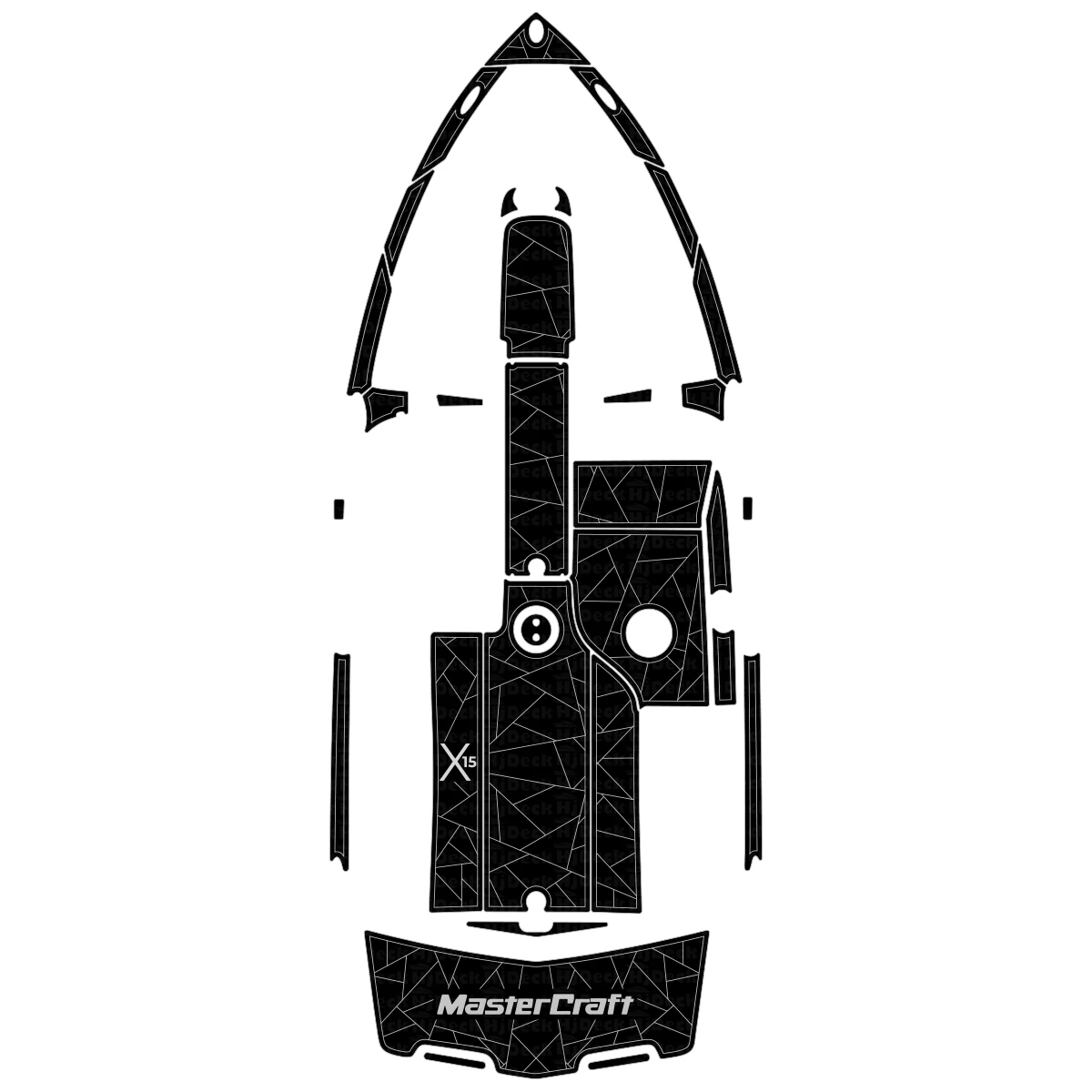 

Индивидуальный противоскользящий коврик для палубы лодки для MASTERCRAFT X15 2006-2012 годов, морской класс, антискользящий коврик