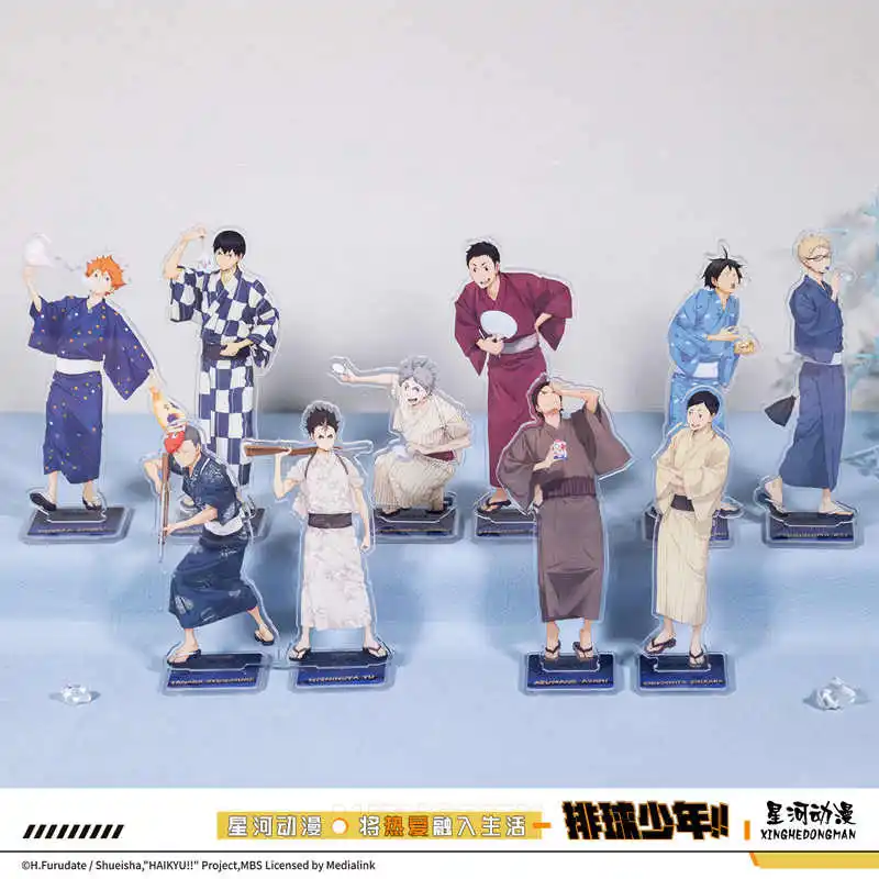 

Haikyuu!! Shoyo Hinata Tobio Kozume Kenma Tetsurou Kuroo China Official Authorization Kimono Series Acrylic Standing Plates