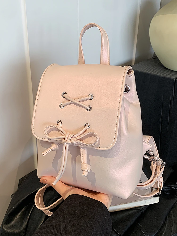 

Ballet Style Large Capacity Women's Backpack Fashionable Travel Shoulder Bag College Student Popular Handbag Commuter Style