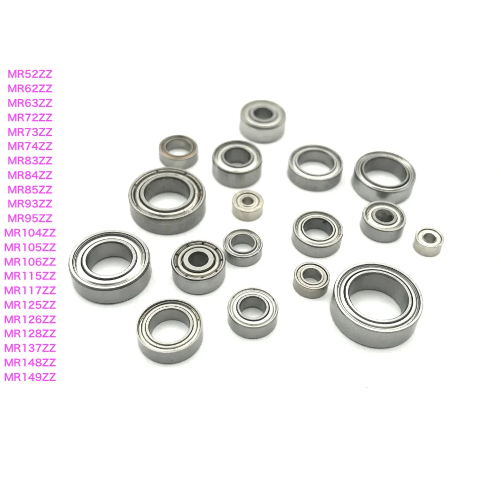 

50pcs/Lot MR85ZZ , MR93ZZ , MR95ZZ , MR104ZZ , MR105ZZ , MR106ZZ , MR115ZZ Thin Wall Deep Groove Ball Miniature Bearing