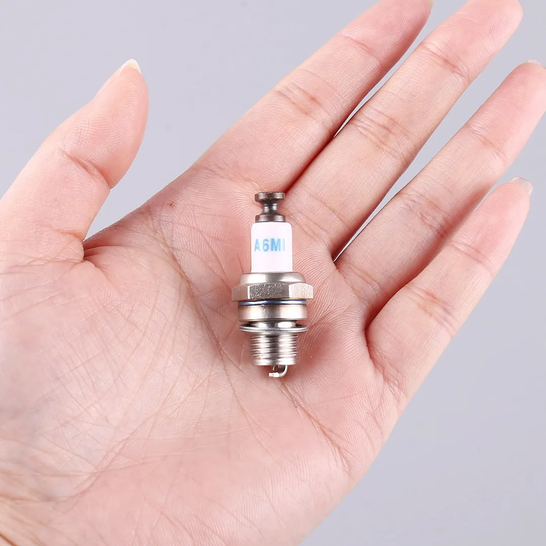 شمعات الإشعال الأصلية للمحرك A6MI رؤوس الإشعال لمحركات RCGF 15BM 20SBM تنطبق على محركات الأجنحة الثابتة للطائرات النموذجية #5