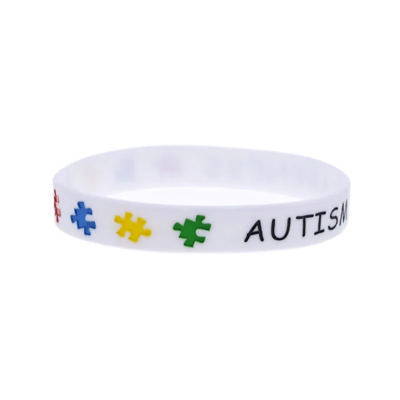 1 STÜCK/5 STÜCK AUTISM AWARENESS LOVE ACCEPT UNDERSTAND Silikon-Armband Neuer Stilvoller Armreif – Detail 1