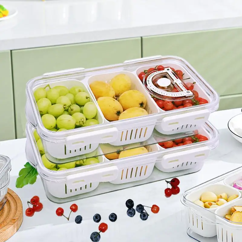 

Snack Box Container Reusable Snackle Containers Outdoor Fruit Boxes Snack Plates Storage Container With Lid