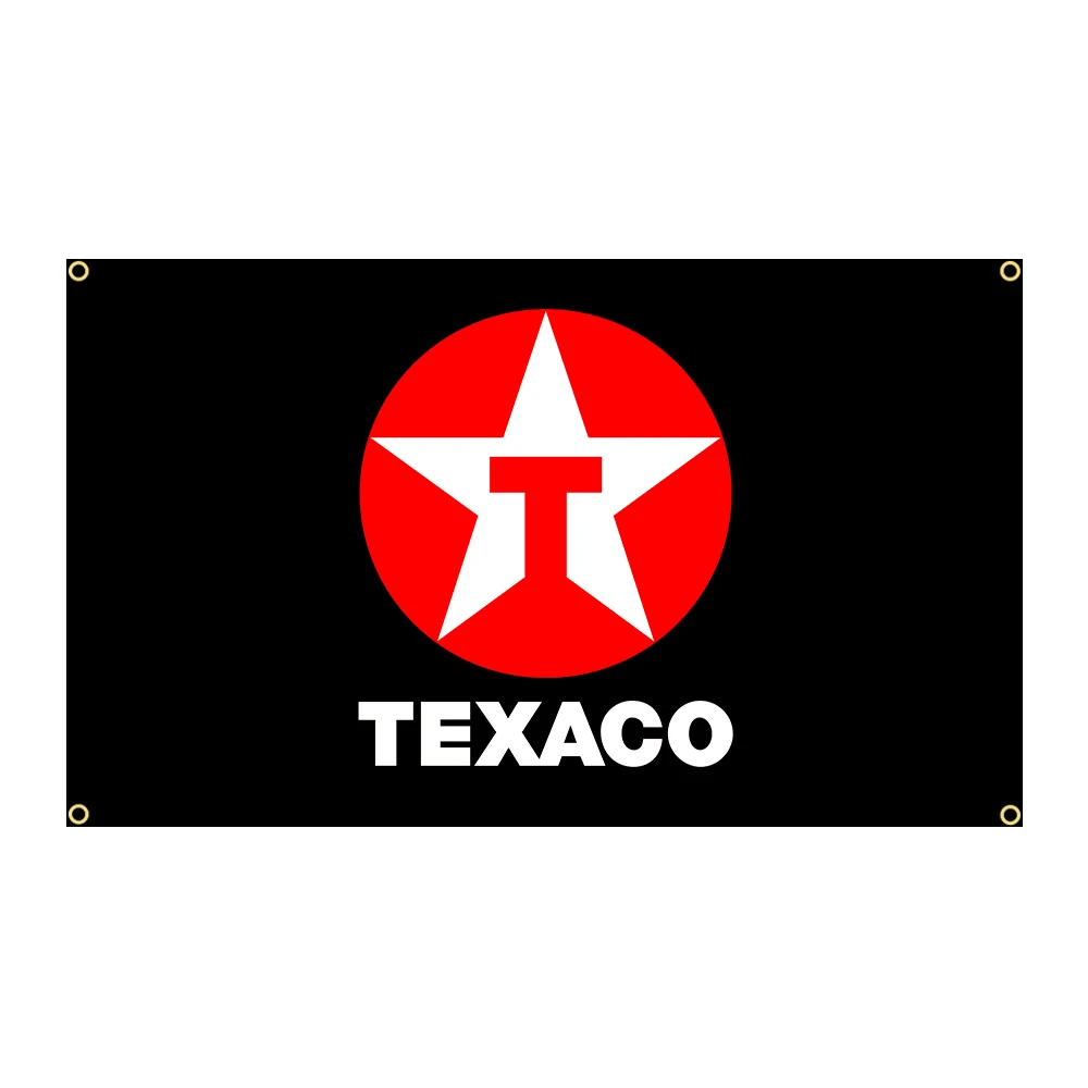 

90x150cm Texacos Gas Oil Flag Polyester Printed Racing Car Banner Garage or Outdoor For Decoration