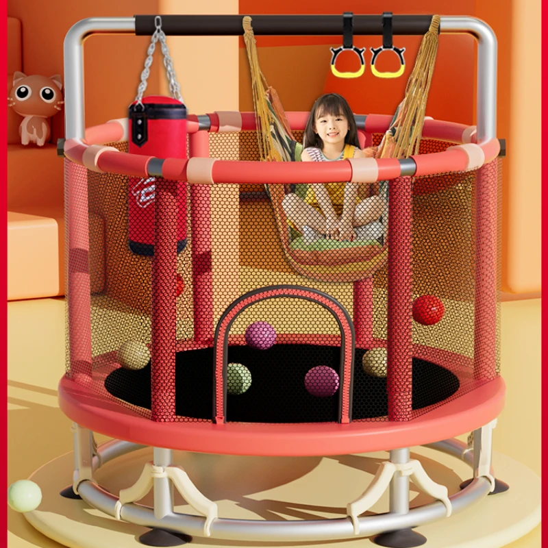 

Bounce trampoline, household children's indoor children's net protection toys, anti rollover clamp feet