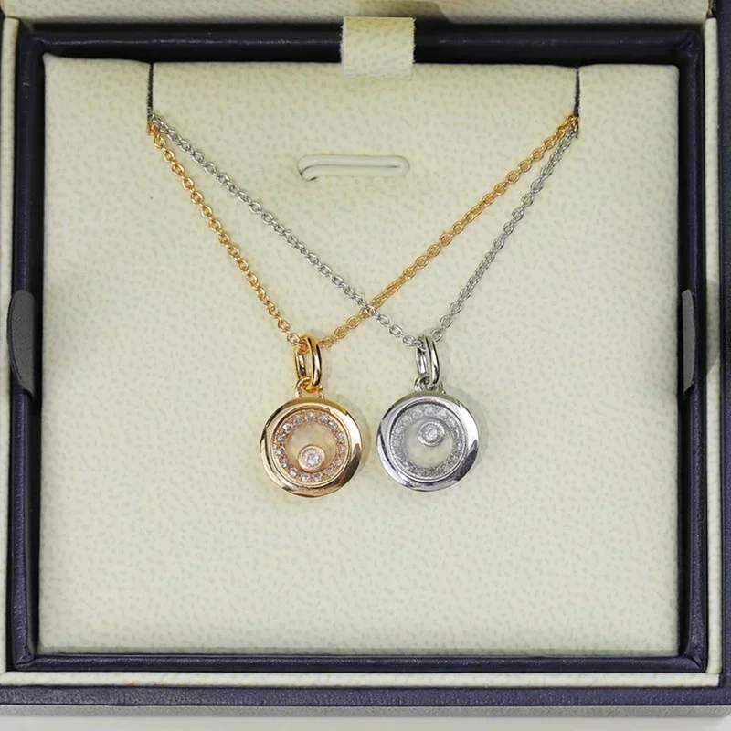 

MXK New Europe hot 925 sterling silver round necklace ladies fashion temperament luxury brand jewelry party Christmas gift