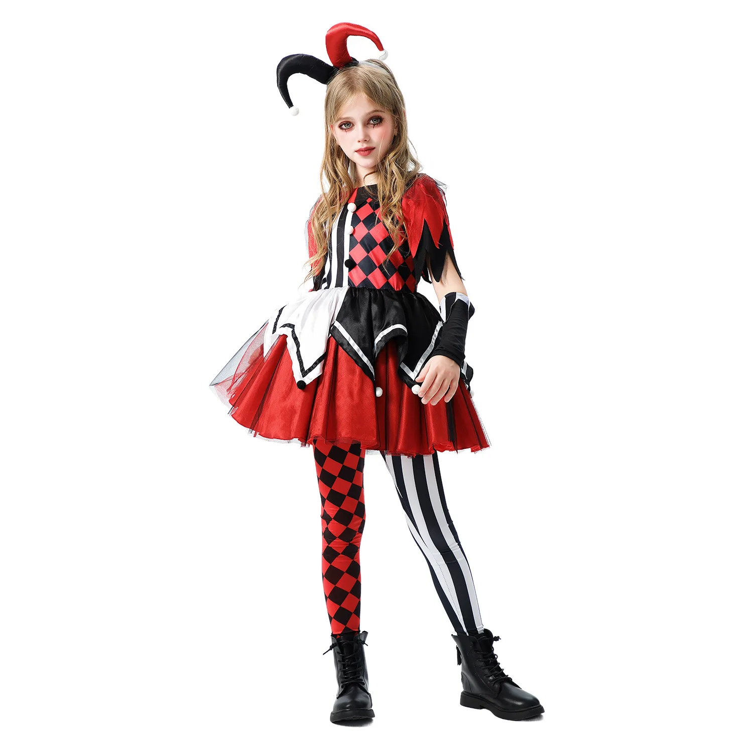 Halloween children's costumes clown cos girls dresses funny dress up carnival costumes including adult women's sizes