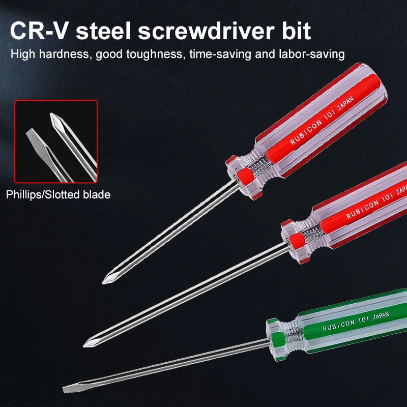 1pc Magnetic Screwdriver Chrome Vanadium Phillips Slotted Screwdrivers Flathead Screw Driver Tools Household Repair Hand Tool