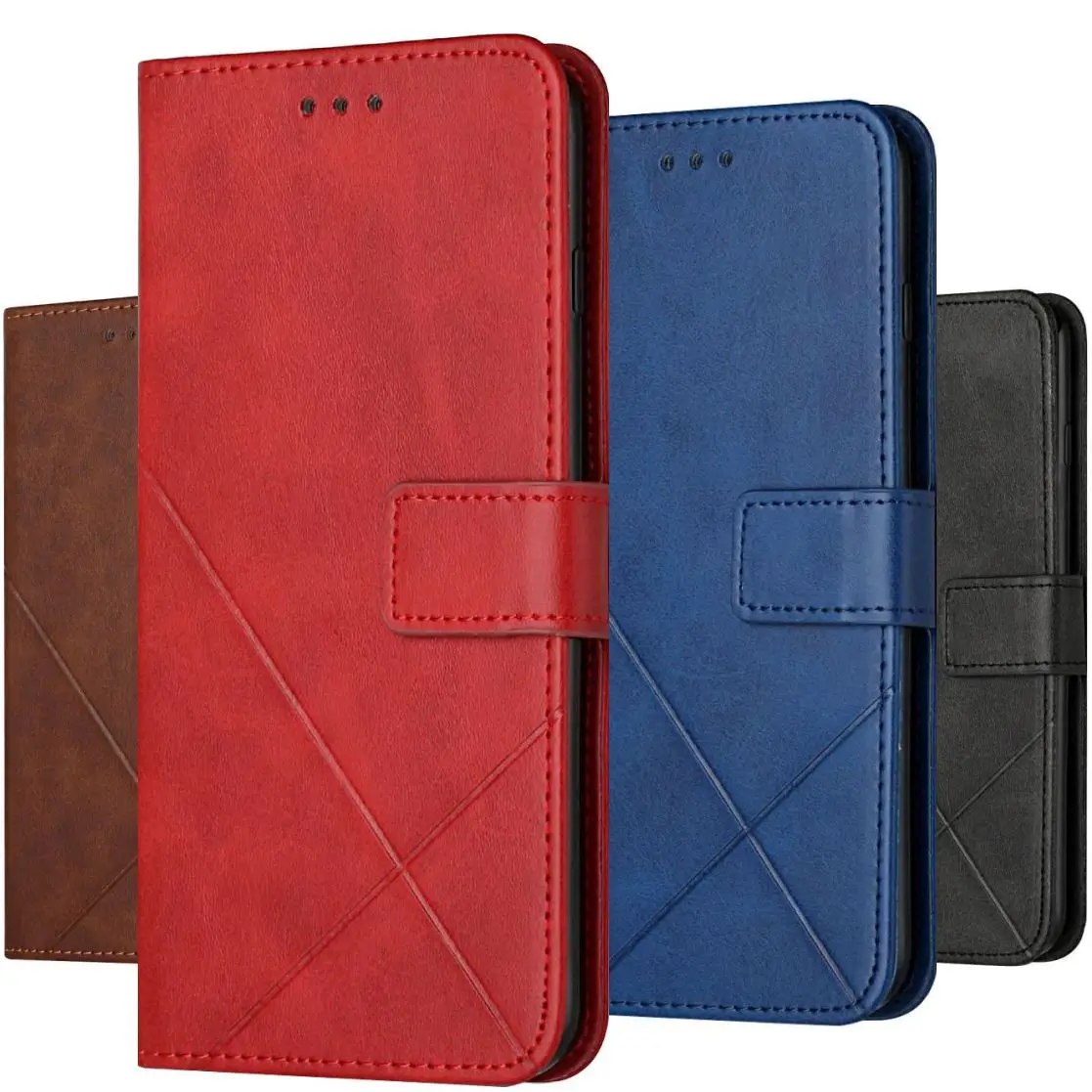 

Stripe Wallet Protect Phone Cover For Case OPPO A74 A94 A9 A5 2020 Find X3 Pro A1K C2 A31 A3S C1 A12E A5S A11K F19 C11 C21 D20E