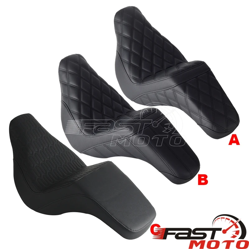 2-Up Seat Pad Front Rear Driver Passenger Seat For Harley Softail 18-24 FLSB FXLR FXLRS FXLRST Low Rider Motorcycle Seat Cushion