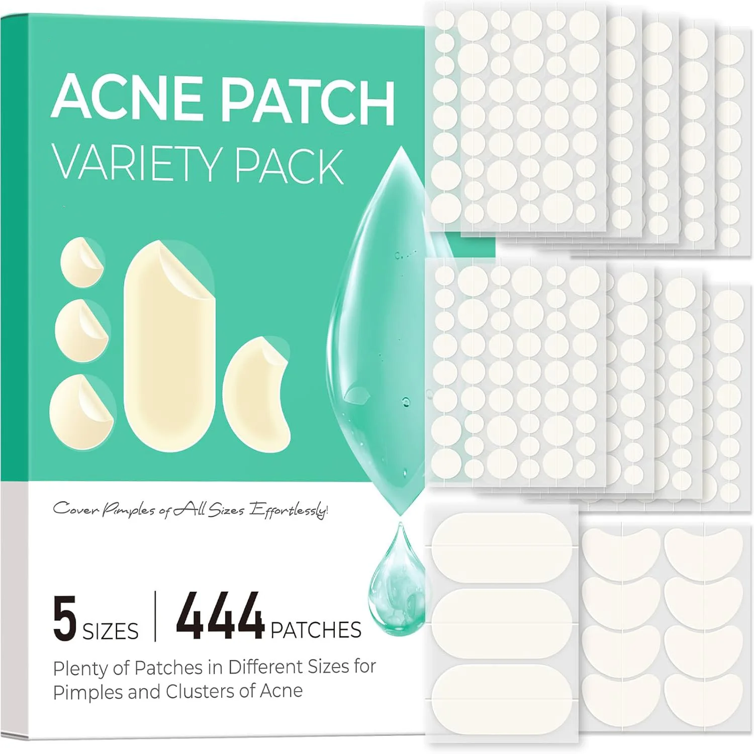 Star Acne Patches Invisible Pimple Cover for Face Oil Control Spot Treatment Cute Sticker for Covering Zits and Blemishes