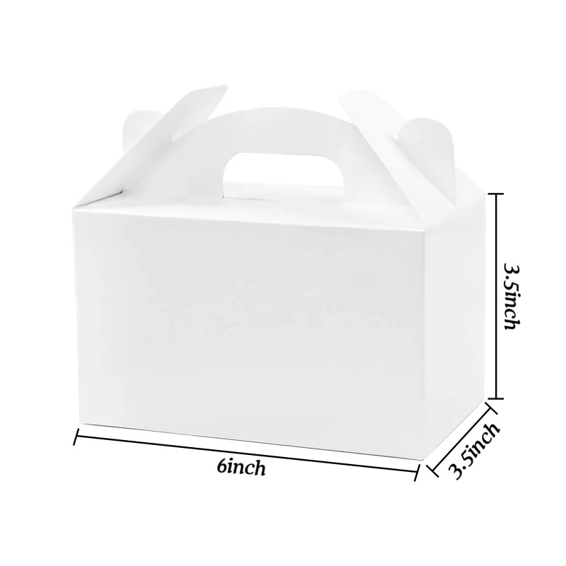 Caixa De Bolo De Doces De Papel Kraft, Cartão Branco, Caixas Do Favor Do Partido Dobrável De Papel, Caixa De Presente De Casamento, Produto Personalizado, Eco Amigável