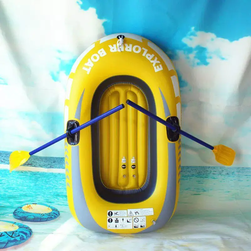 Inflatable Kayak Thickened Double Person Rubber Boat Portable Foldable Fishing Boat For Surfing Drifting Beach