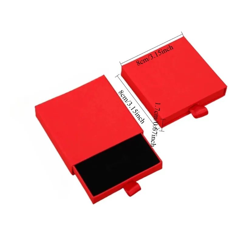 10 قطعة كرافت سميكة ورقة درج طقم مجوهرات علبة التعبئة والتغليف حلقة قلادة أساور القرط هدية حاوية مع الإسفنج داخل