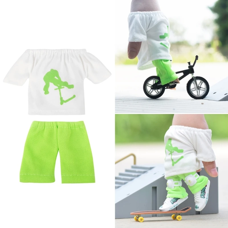 

Interactive Finger Scooter Clothes Stunt Fingertip Pants T-shirt Toy Accessories