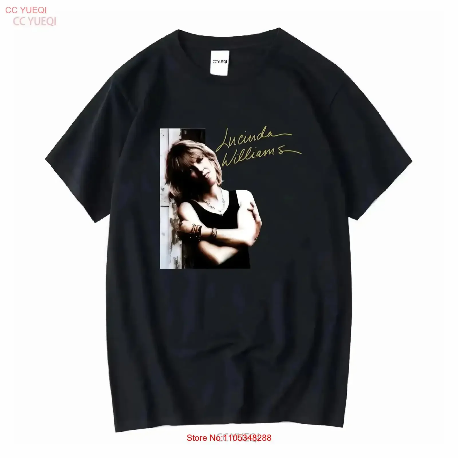 Vtg Lucinda Williams Music Star Baumwoll-T-Shirt in Weiß, alle Größen, AA2134, Vintage, gewaschener Grafikdruck, lässiges Oberteil für den Alltag