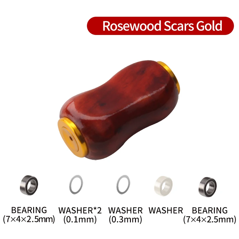 Kawa 1pc Angeln Griff Knopf Rotes Sandelholz Material Für S/D Spinning Und Wasser-tropfen Angelrolle griff Zubehör Für Knopf DIY