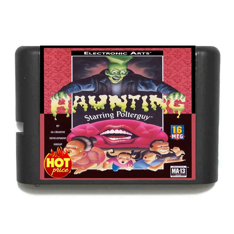 New Arrival Haunting The Starring Poter Guy 16bit MD Game Card For Sega Mega Drive For Genesis