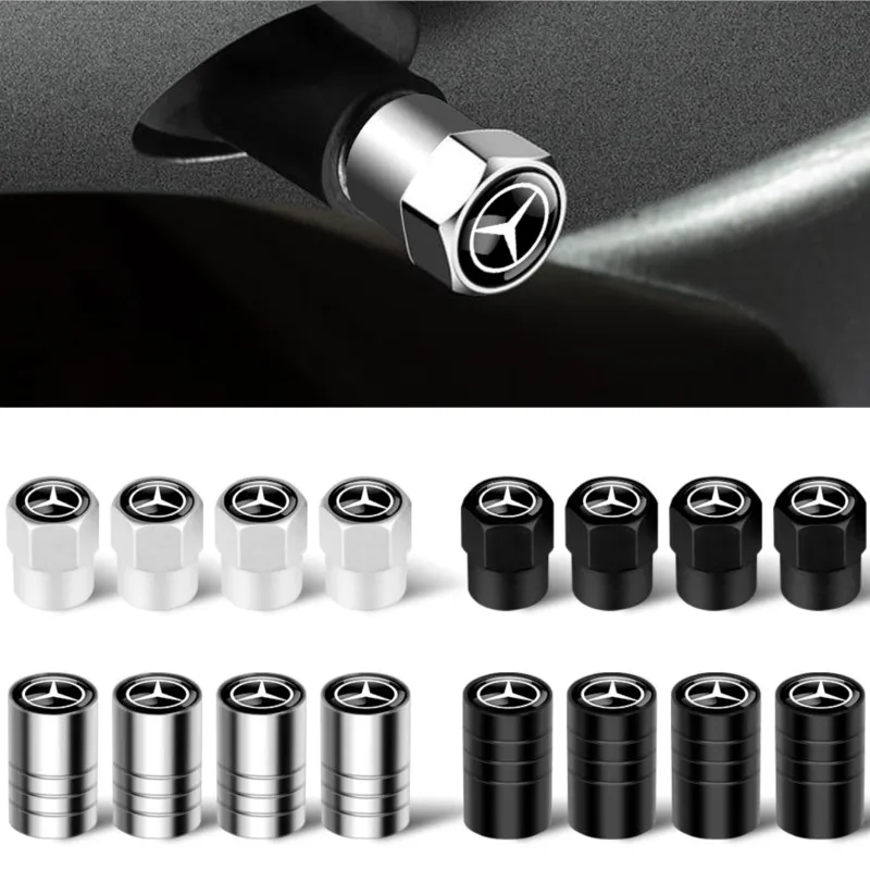 4 шт. металлические автомобильные колеса, клапан воздушного штока, колпачок, автоаксессуары для MERCEDES BENZ AMG W108 W124 W140 W202 W205 W210 C200 C260 C300