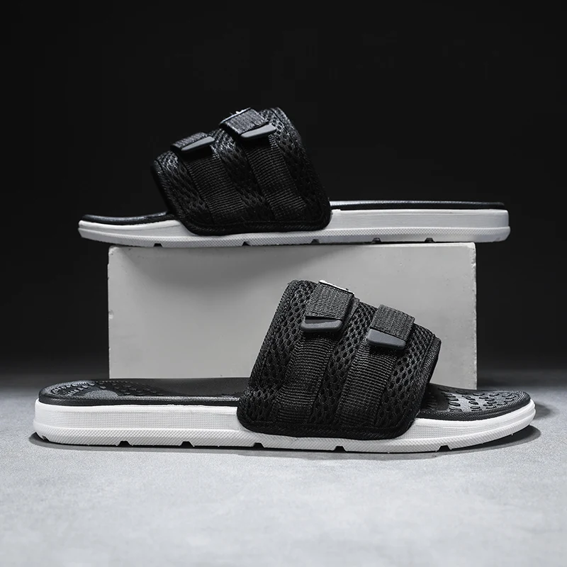 

Practical Daily Use Summer Unisex Sandals Flat Anti Slip Wear Resistant Student Leisure Walking Footwear