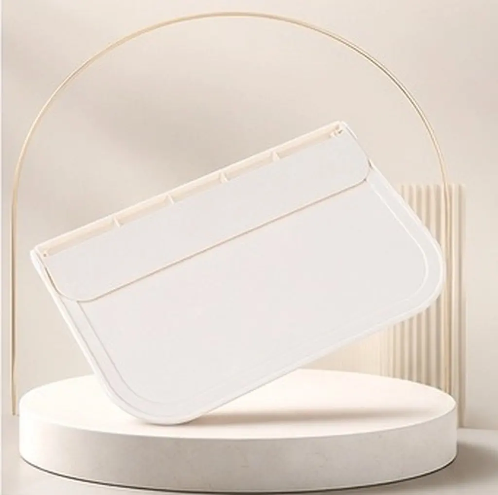 Foldable Floating Wall Shelf PP Wall-Mounted Storage Board for Bathroom Kitchen Bedroom Home Office No Drilling Adhesive Hanging
