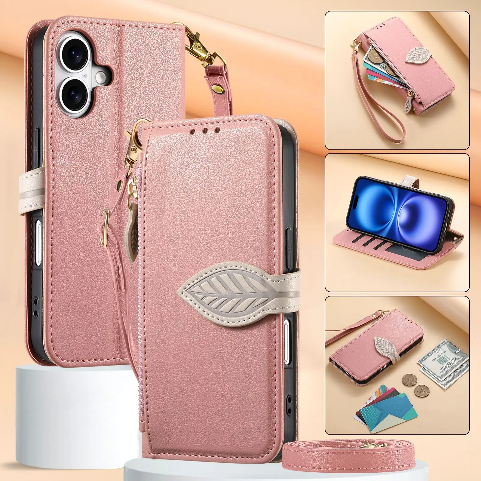 Left Pattern Buckle Crossbody Leather Wallet Case For Xiaomi Poco C85 C71 X7 Pro X6 M7 F8 Ultra F7 F5 Multi 3 Cards Book Cover