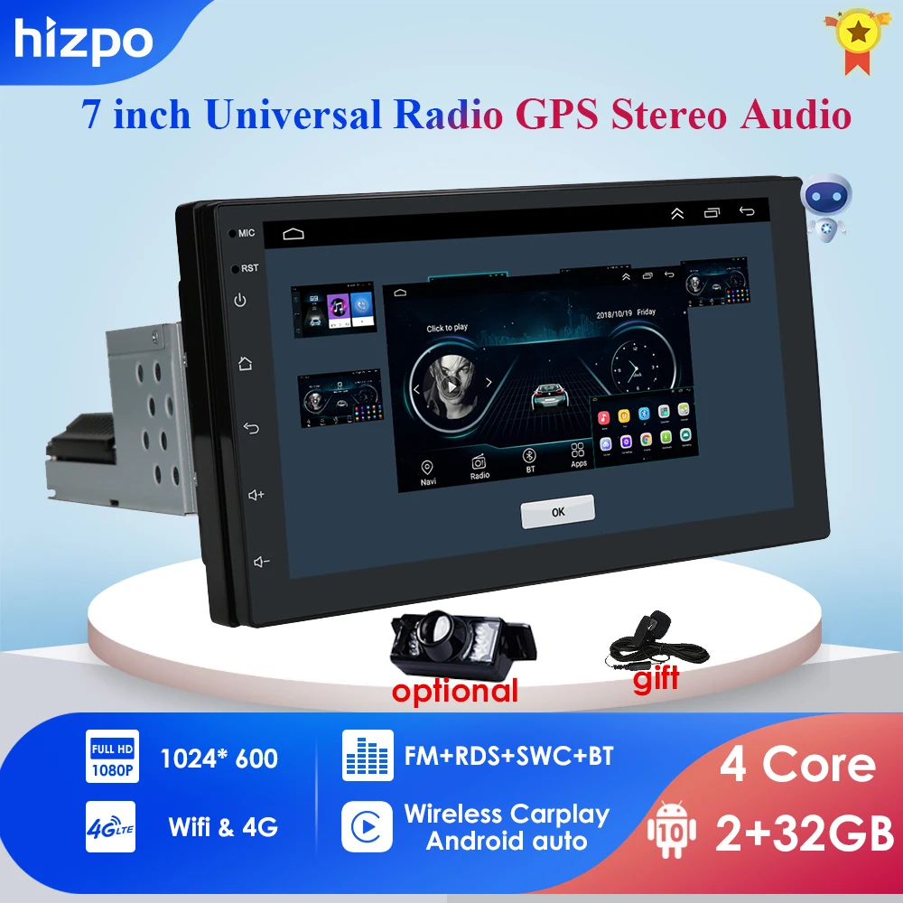 

Carplay Android10 2Din Car Radio Multimedia Video Player Universal Auto Stereo GPS for Volkswagen Nissan Hyundai Kia Toyota CR-V