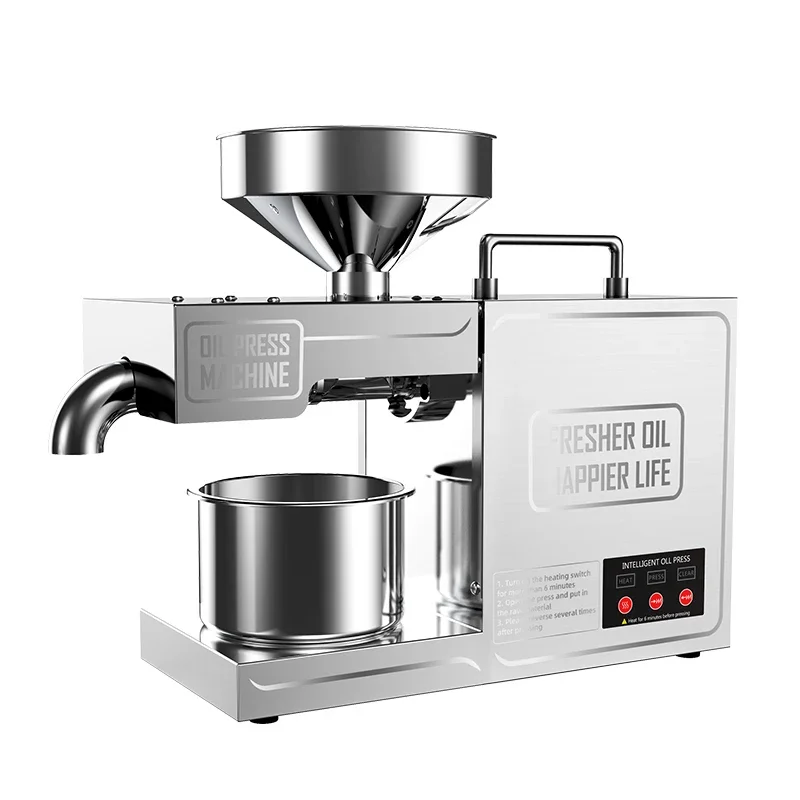 Stainless steel domestic palm oil press Electric peanut sesame sunflower oil press