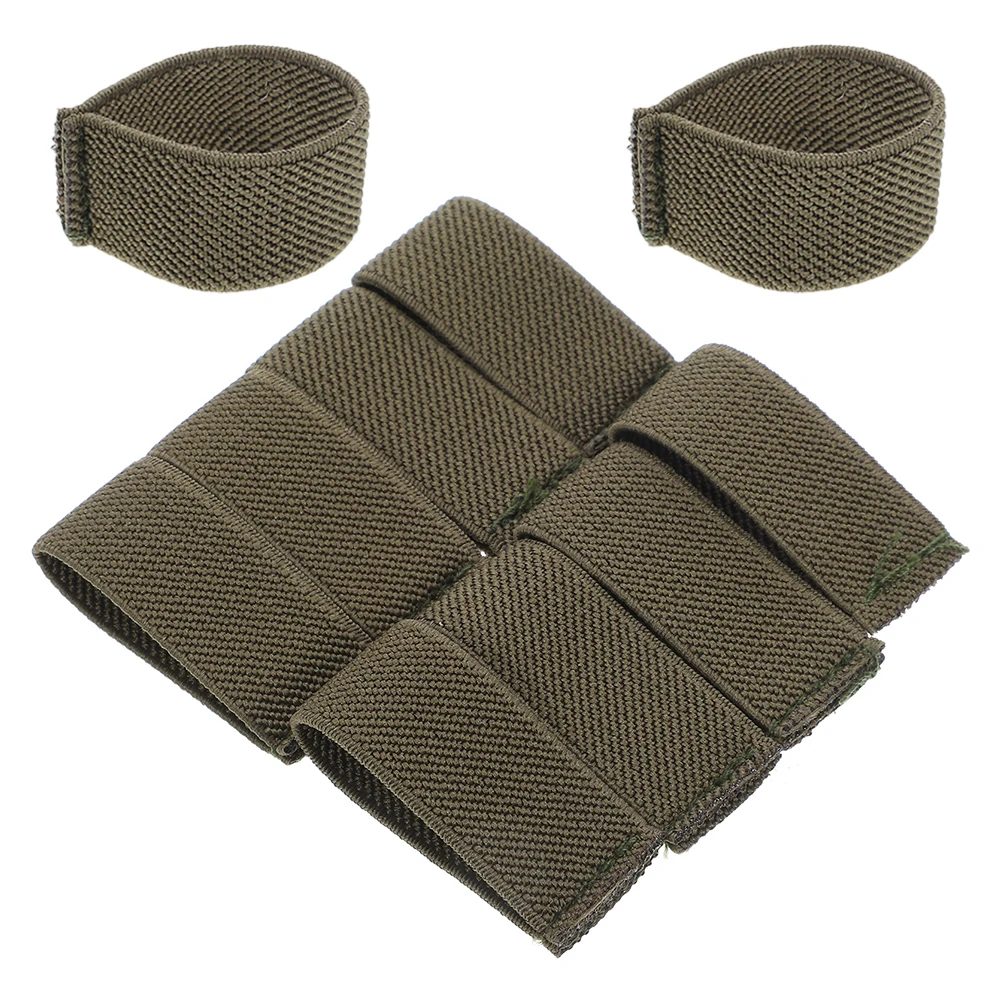 

10 Pcs Belt Anchor Keeper Hooks Canvas Elastic Band Strap Loop Olive Green Securing Bands Backpack Holder
