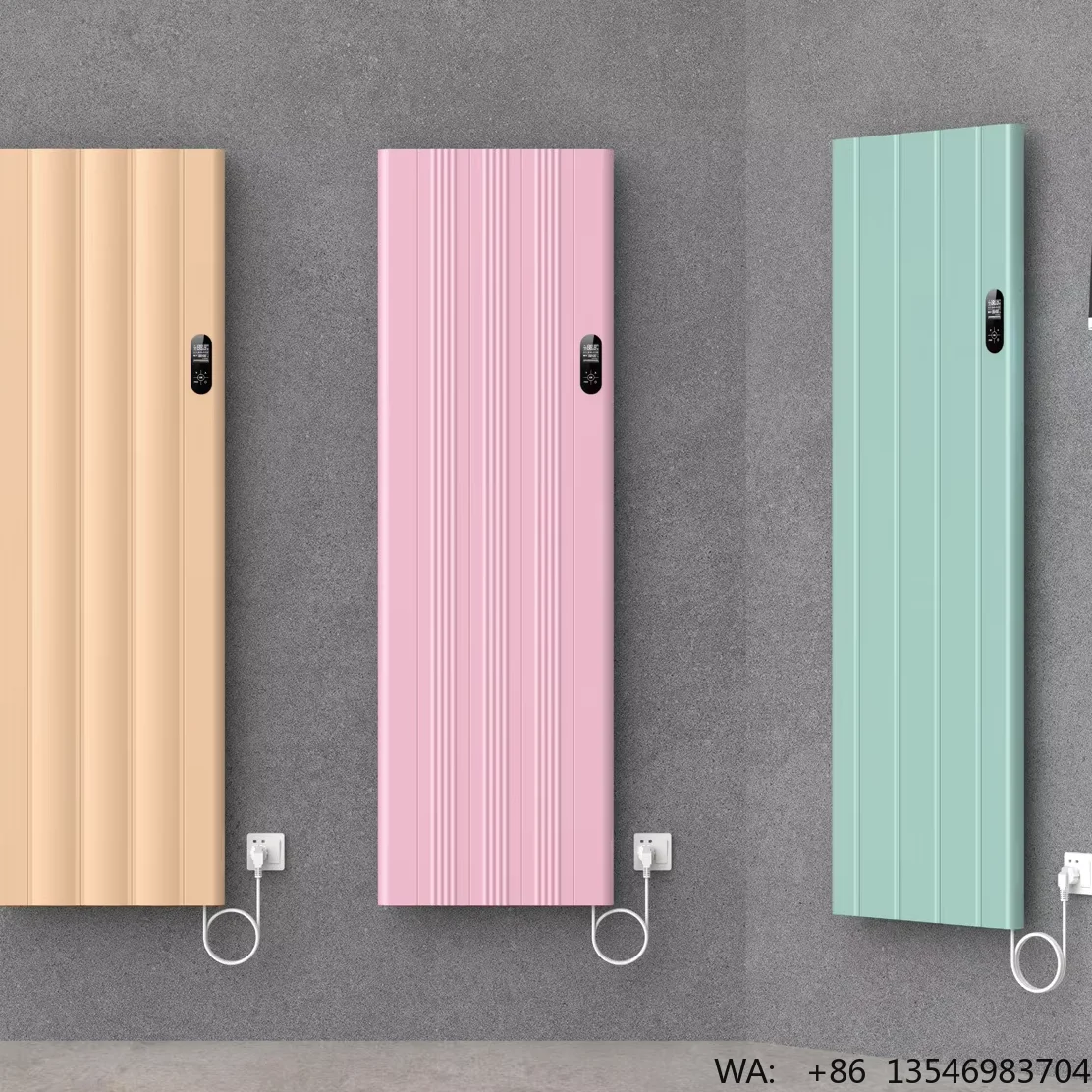 Modern Aluminum Electric Panel Radiator, Wall Mounted Bathroom Heater