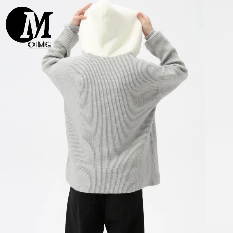 [OIMG] 2024 Autumn New Product Korean Style Contrast Soft Sticky Hoodie Warm Knitted Sweater Casual Trend