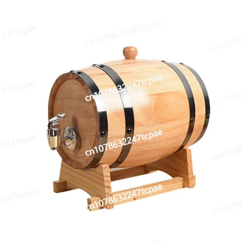 Wine Oak Barrel Bar Catering Wooden Beer Barrel 3L Red Wine Horizontal Gift Barrel Jug