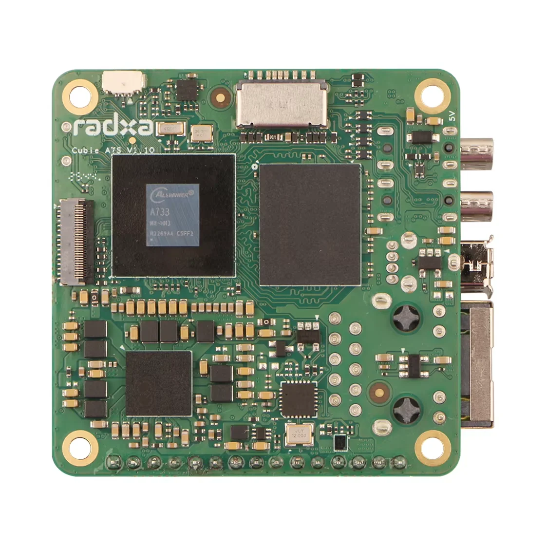 Chipboard Radxa Cubie A7s Mini Sbc With Allwinner A733, Octa-core Processor, 3tops Npu, Wifi6 and Bluetooth 5.4 Connectivity