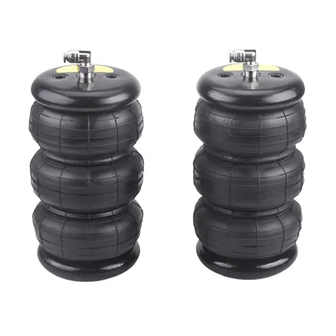 Universal 2pcs 3 Rows Rubber Air Ride Suspension Shock Absorber Air Bags Air spring 3E2200 with Quick Connector Suit for Truck