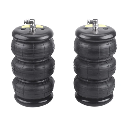 Universal 2 uds 3 filas de goma suspensión neumática amortiguador bolsas de aire resorte de aire 3E2200 con conector rápido traje para camión