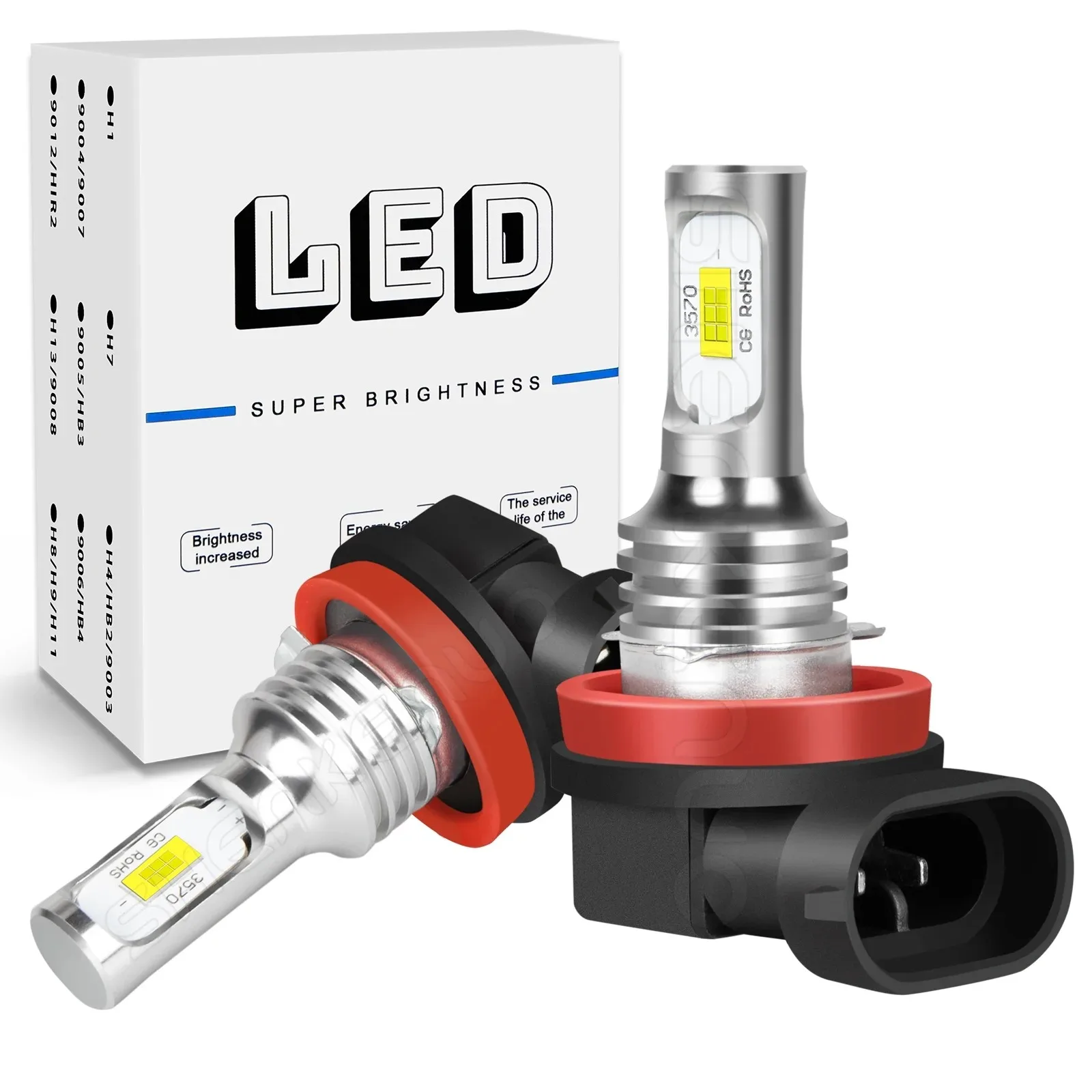 Direct Plug-In H7Led Bulb Car Bulb Led Headlight Fog Light High Brightness Super Bright Far and Near Integrated 12V Headlight 12000Lm