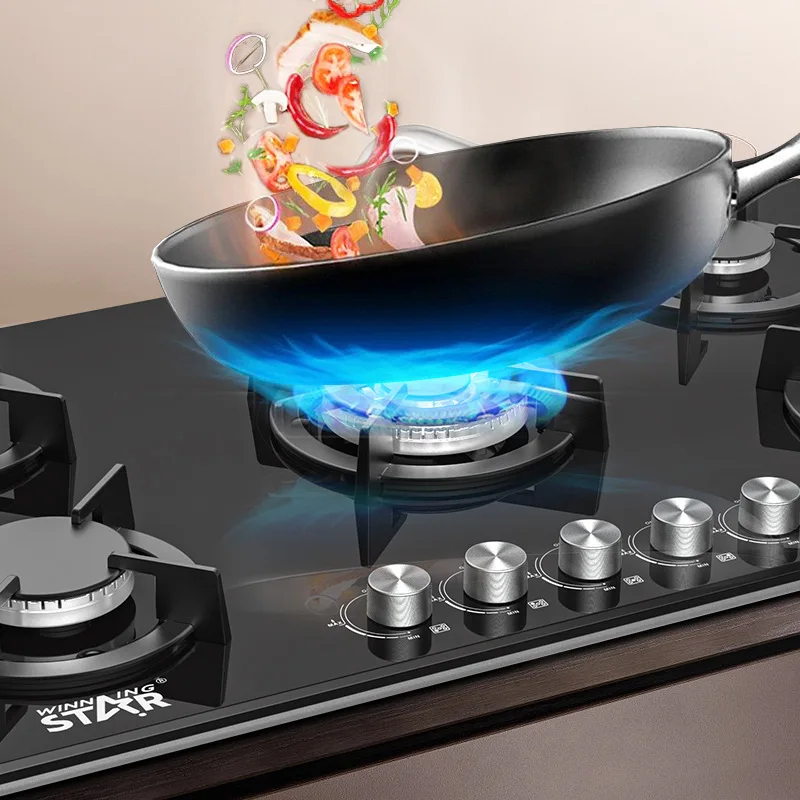 Gas Stove Dazzling Fire Five-stove Liquefied Hot Home Embedded варочная панель газ 가스스토브 estufas de gas para el hogar